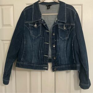 Lane Bryant Dark Wash Denim Jacket size 24